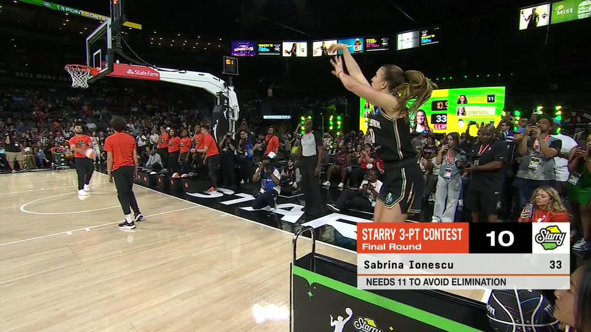 SABRINA IONESCU COULD NOT MISS‼️ #WNBAAllStar