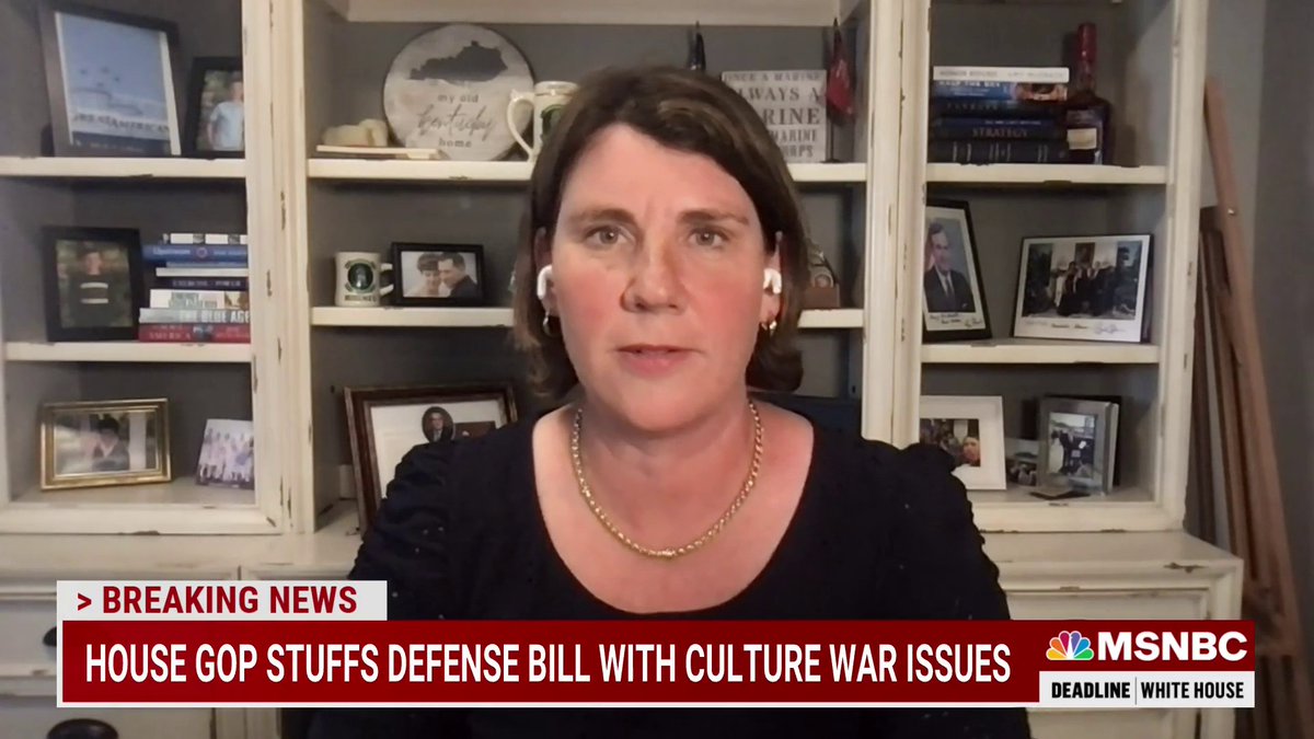 "The military entrusted me to fly a $70 million jet into combat with thousands of pounds of bombs at my fingertips and now the Republicans don't want to trust... people like me to be able to control their own reproductive healthcare decisions" - Amy McGrath w/ Nicolle Wallace