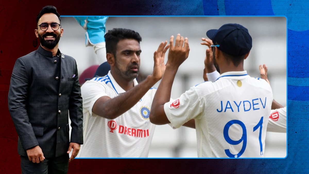 '#RavichandranAshwin is a man of steel, a legend in his own making' DK praises #Ashwin's heroics of 12/131 in the 1st Test👇 #WIvIND #TeamIndia