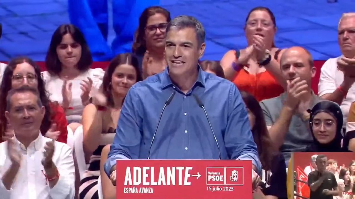 Frente a la coalición contra las mujeres del PP y Vox, el PSOE es el partido de las mujeres. ¡El #23J TODAS a votar para que España avance 4 años más! #Adelante #EspañaAvanza #VotaPSOE