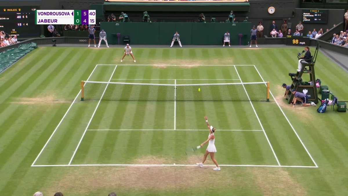 Marketa's magical moment 🏆 Marketa Vondrousova becomes the third Czech woman to win the ladies' singles title, defeating Ons Jabeur 6-4, 6-4 #Wimbledon