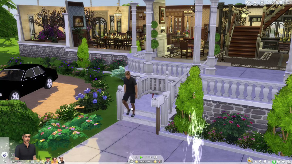 Since we don't have functioning cars in the Sims 4... I like to at least walk my sim to the driver's door before I travel. 😂😩 #TheSims4