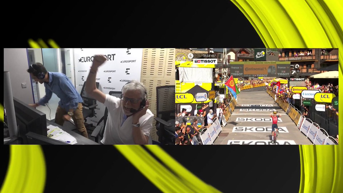 👏 ¡Carlos Rodríguez hizo vibrar a Alberto Contador y Javier Ares! ⏯ Así se vivió el enorme triunfo del 'León de Almuñécar' en la cabina de Eurosport.es #TDF2023 #TourEurosport
