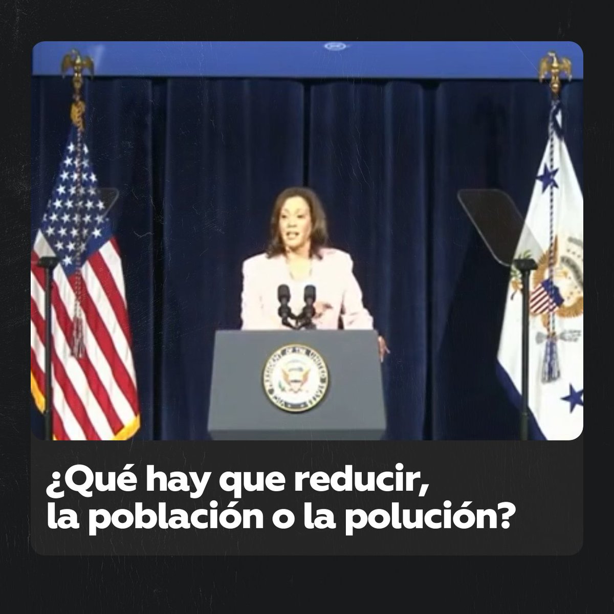 ¿Sugiere Harris reducir la población para tener un aire más limpio? La vicepresidenta de EE.UU mencionó que reducir la "población" beneficiaría la calidad del aire y del agua. Posteriormente, se corrigió afirmando que se refería a la "polución".