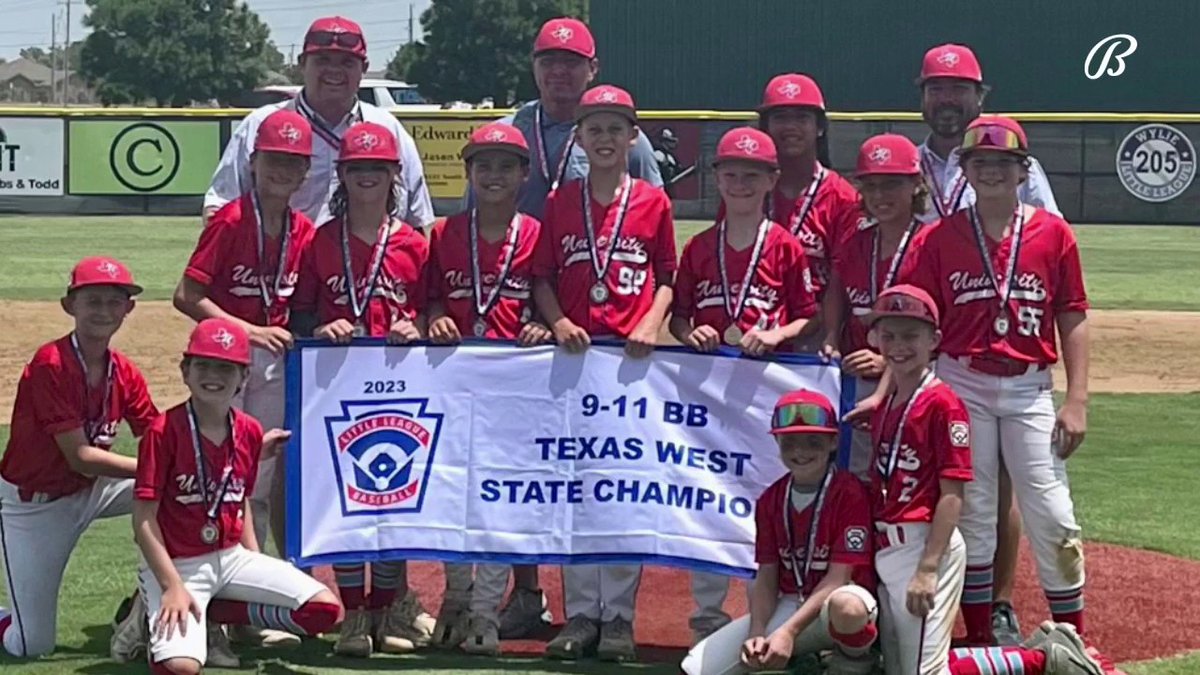 Congrats to Fort Worth University on their Texas West State Little League tournament win! Texas Rangers | #StraightUpTX | 📺: BSSW