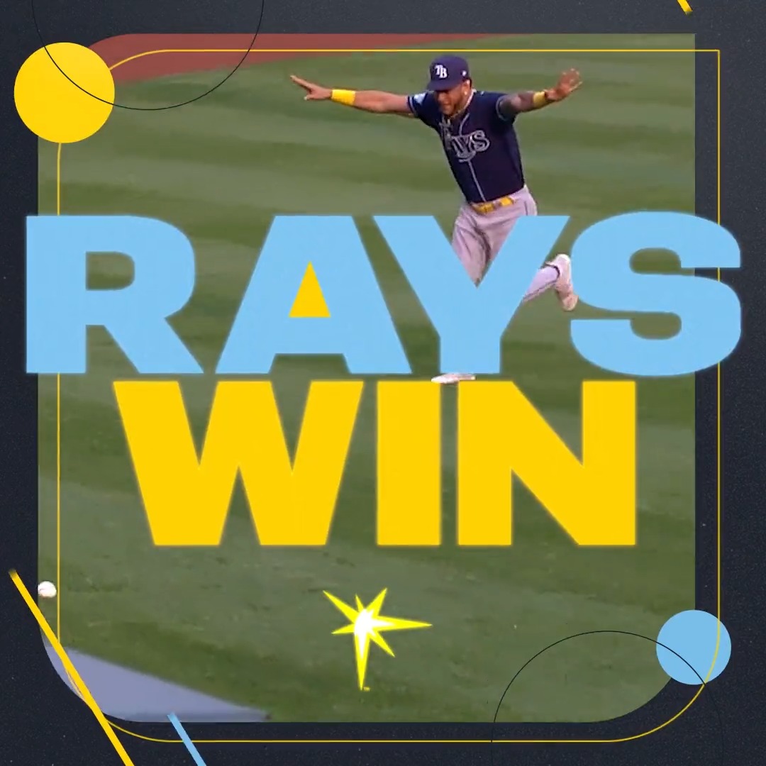 Saturday sweep got us feeling silly #RaysUp