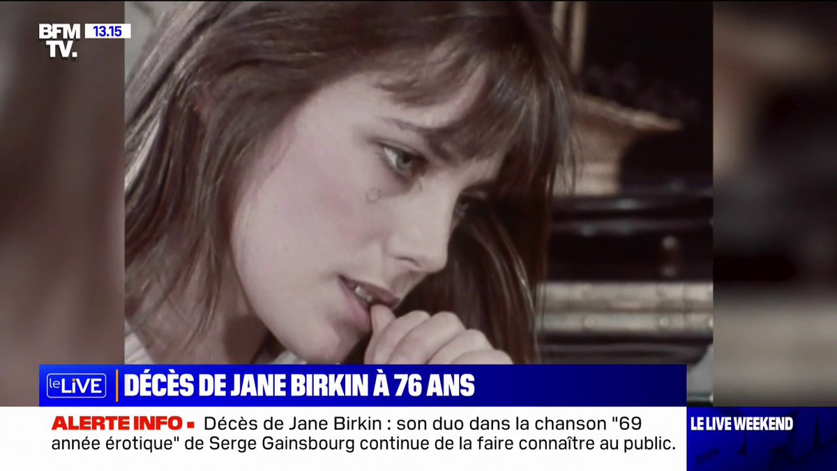 ⚫ La chanteuse Jane Birkin est morte à l'âge de 76 ans
