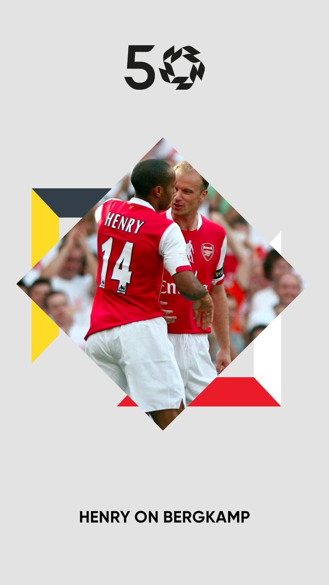 'The reason I became what I became' Thierry Henry on why Dennis Bergkamp is the best player he ever played with. #Arsenal | Arsenal | #PFA50