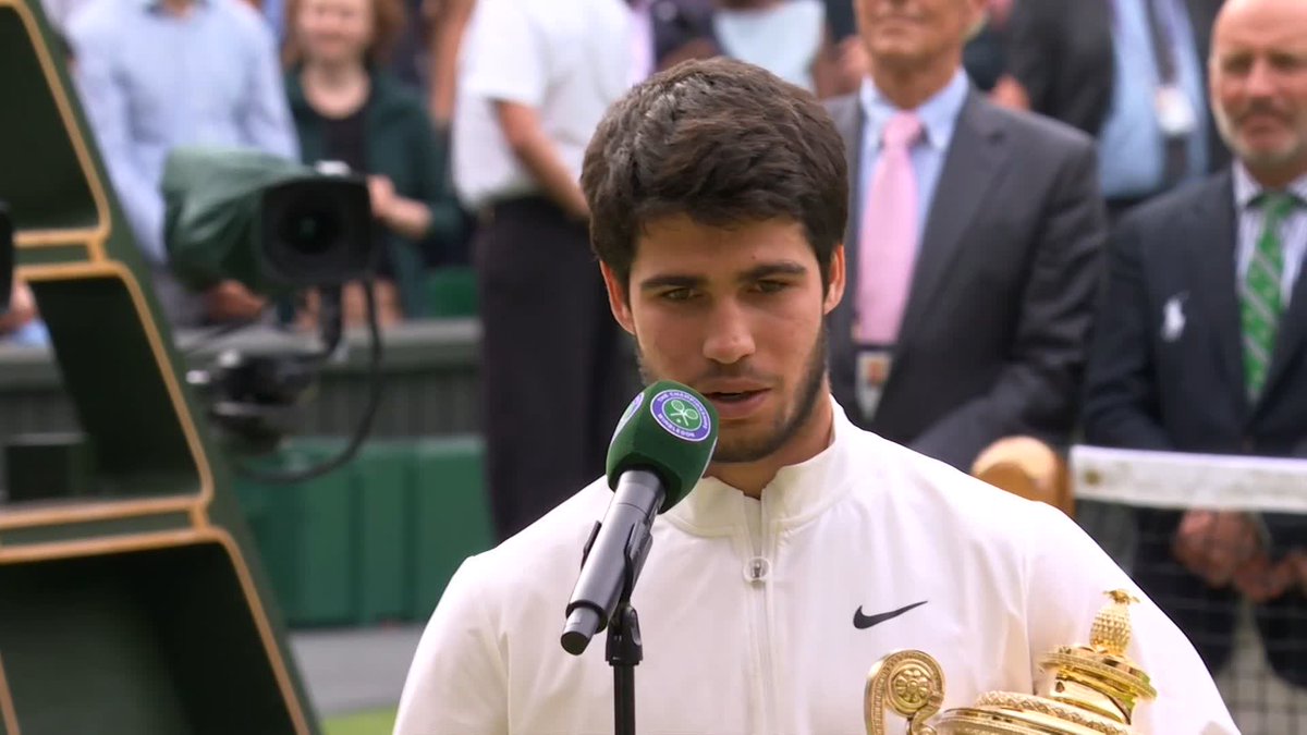 "Since I was born, you were already winning tournaments" Novak Djokovic has been an inspiration for Carlos Alcaraz from a young age #Wimbledon