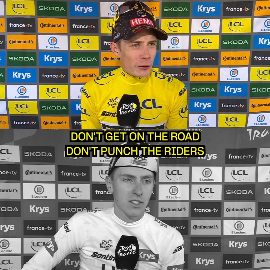 Tadej Pogacar and Jonas Vingegaard have a message for fans after the recent Tour de France incidents. #TDF2023
