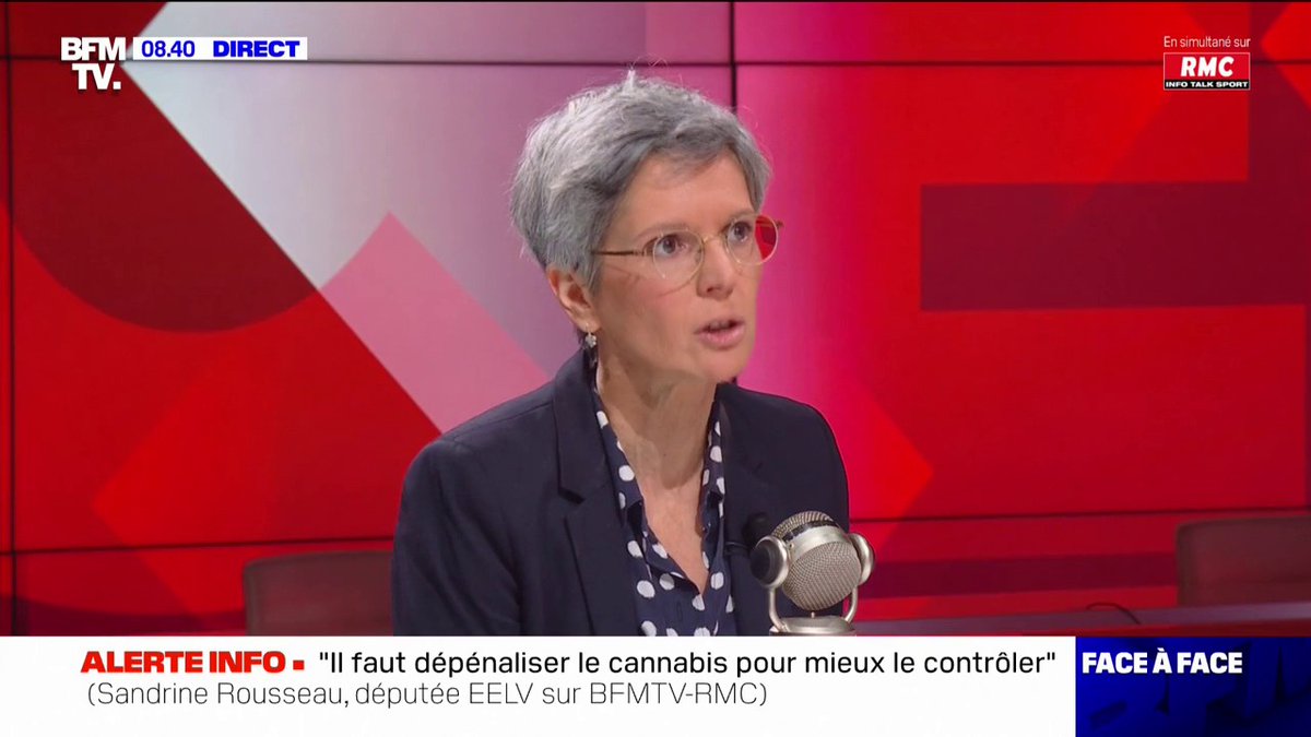 Sandrine Rousseau (Sandrine Rousseau): "Il faut dépénaliser le cannabis pour mieux le contrôler"