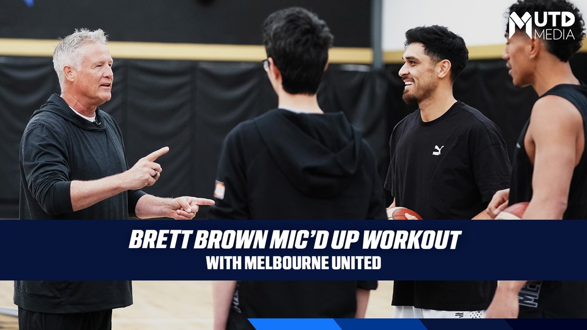 Brett Brown mic'd up 🎙️ Shea Ili and Flynn Cameron were treated to some words of wisdom from one of the best in the biz.
