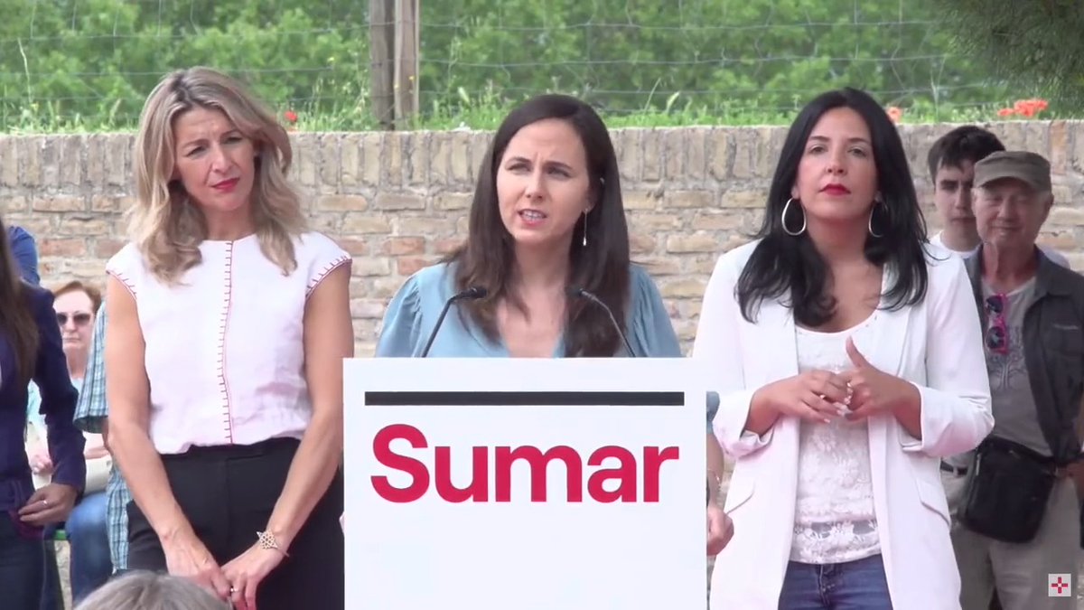 Para quienes están dudando entre votar a Sumar o a fuerzas nacionalistas este 23J: si Sumar no está fuerte no habrá Gobierno de coalición que apoyar. 📽Ione Belarra