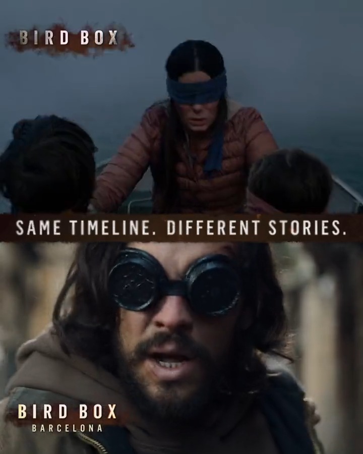 Two different stories, the same parallel nightmare. Bird Box and Bird Box Barcelona only on Netflix.