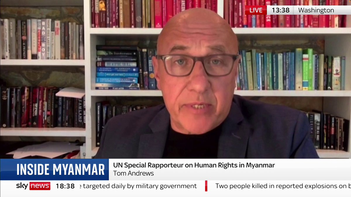 UN special rapporteur Tom Andrews says the international community is "simply not doing enough" to help Myanmar's people. He adds that steps such as sanctions must be implemented faster and be more co-ordinated. Read more: 📺 Sky 501, Virgin 602 and YT