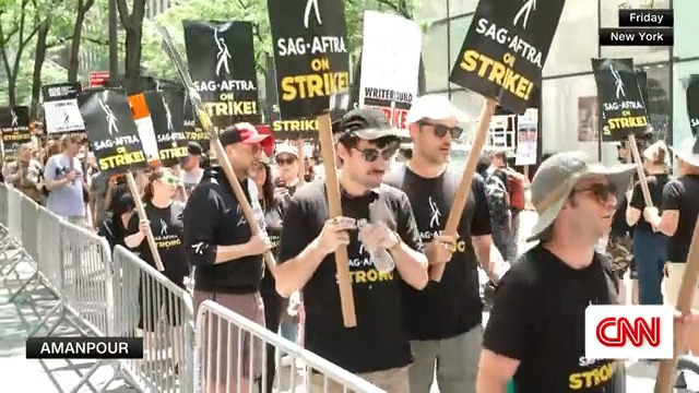Alex O'Keefe wrote on the hit TV show "The Bear," but says he was severely underpaid. Now both the writers' and actors' unions are on strike at the same time. "We will shut it down until we get our fair share," says O'Keefe.