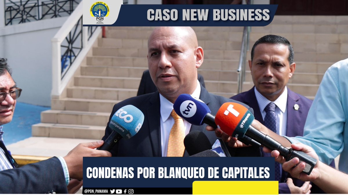 📹En caso #NewBusiness, la Procuraduría General de la Nación logró condenas de 60 a 128 meses de prisión para 5 personas, entre estos el expresidente de la República, Ricardo Martinelli por blanqueo de capitales. El Fiscal Superior contra la Delincuencia Organizada, Emeldo Márquez habla del fallo.👇