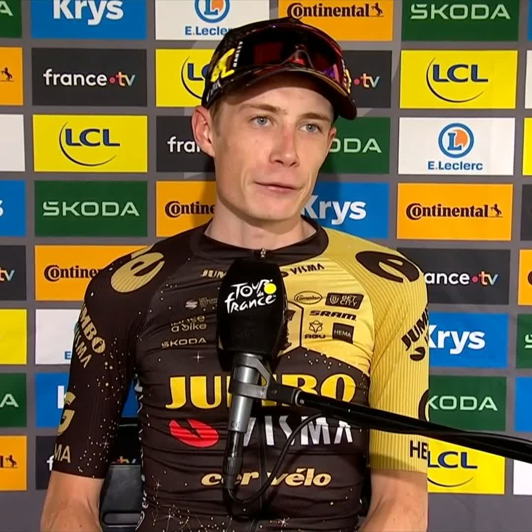 Vingegaard: "I'm proud of what I did today"💛🇩🇰 #TDF2023 #ITVCycling