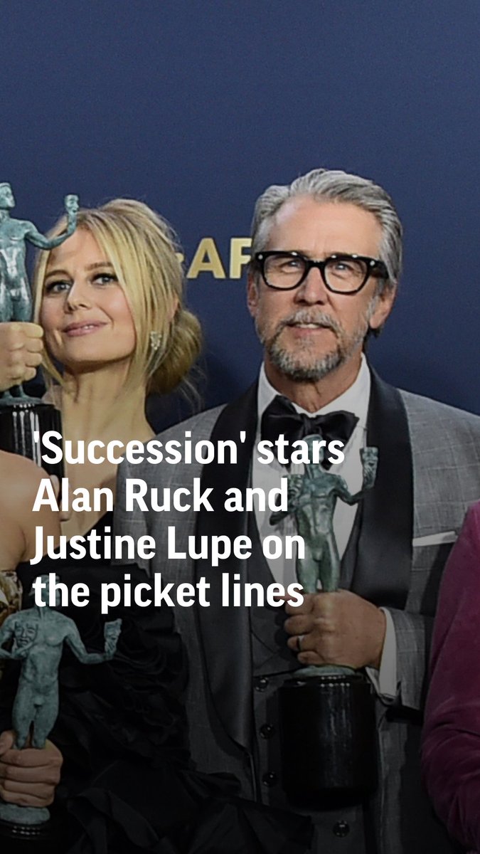 Connor and Willa hit the picket lines: "Succession" stars Alan Ruck and Justine Lupe say writers and actors are striking to fight Hollywood "corporatocracy."