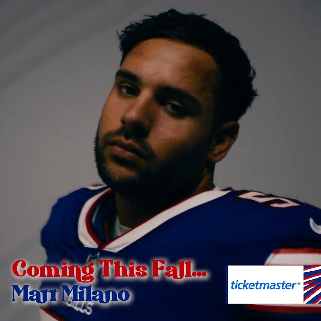Quiet at the mic. Loud on the field. Matt Milano: The Silent Storm. @ticketmaster | #BillsMafia