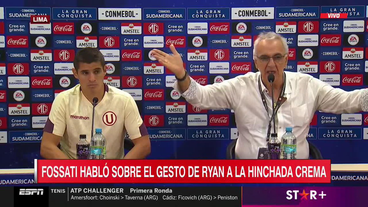 "ALLÁ POR UN GESTO TIENEN A UN PREPARADOR FÍSICO PRESO DESDE HACE SIETE DÍAS": Jorge Fossati EXPLOTÓ tras el gesto de Ryan, jugador de Corinthians, a los hinchas de Universitario en la CONMEBOL #Sudamericana.