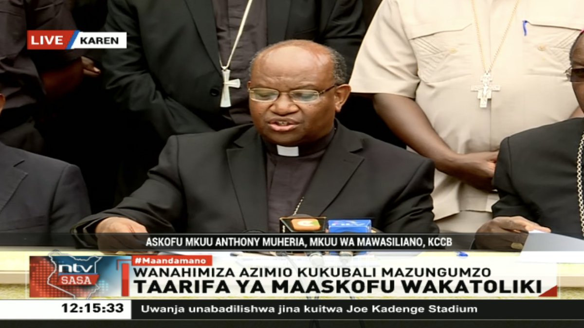 Catholic Church bishops call on President Ruto to repeal the Finance Act due to the high cost of living. #Maandamano