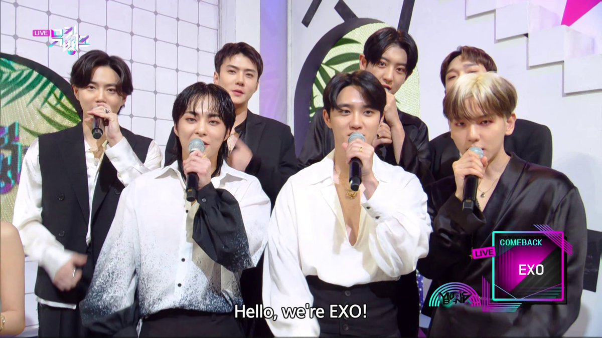 [Music Bank Interview] -EXO EXO dances to the chorus of "Cream Soda" and hilariously messes up the ending of their interview! #EXO #EXOL #EXO_CreamSoda #MusicBank #KBSWORLDTV KBS 230714 방송