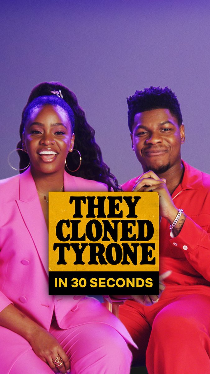 What’s They Cloned Tyrone about? Stars John Boyega & Teyonah Parris explain in just 30 seconds.