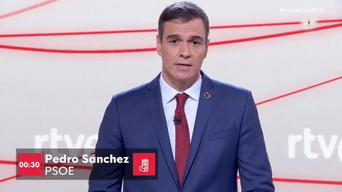 Les pido el voto para que ganen las mujeres y pierdan los machistas. Para que gane la ciencia y pierda el negacionismo. Para que gane la cultura y pierda la censura. Para que gane la convivencia y pierda el odio. Para que ganen los aplausos y pierdan las caceroladas. Para que gane la verdad y pierda la mentira. Para que gane el respeto y pierda el insulto. Les pido el voto para el PSOE. #DebateFinalRTVE