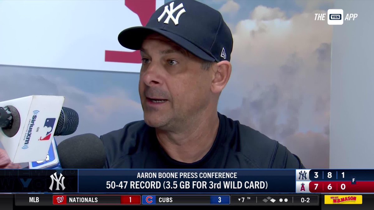 “We’re not very good right now… The silver lining in it all is it is in front of us and we control that.” -Aaron Boone