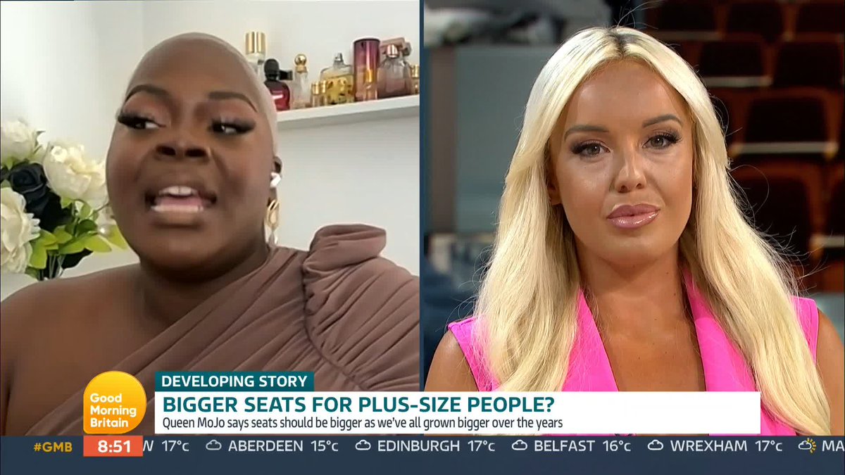 'The issue isn't weight, it's about making places more accessible so plus-size people feel seen' 'My husband has to pay extra as he's 6'5" and can't fit in his seat' Should plus-size people pay extra for bigger seats?