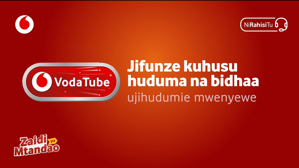 Ni Rahisi Tu kujifunza kuhusu bidhaa na huduma zetu mbalimbali ili ujihudumie pindi unapopata changamoto yoyote. Kikubwa cha ziada, kumbuka unapotumia VodaTube huchajiwi MB zako. Fuata hatua hizi chache kufahamu namna ya kufungua akaunti. #ZaidiYaMtandao #VodaTube
