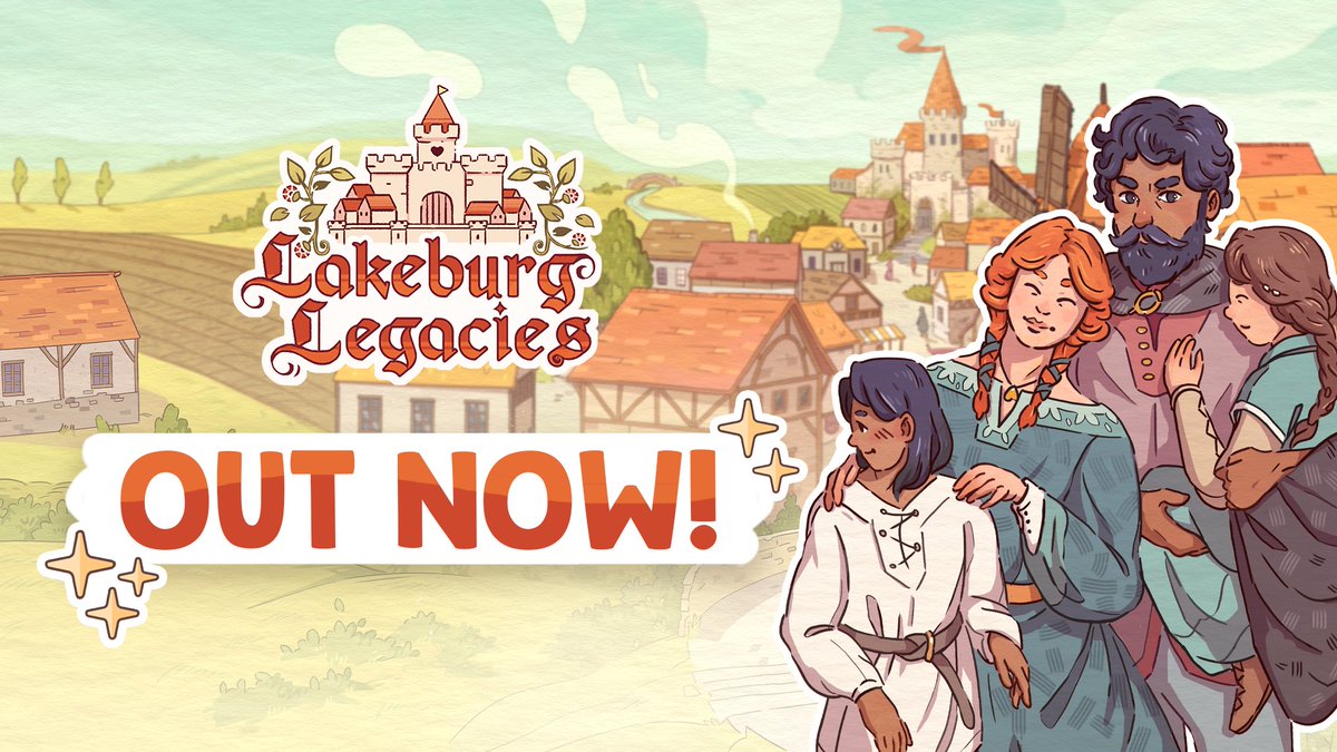 One realm. One matchmaker: You Welcome to ✨ Lakeburg Legacies ✨ now available on PC (Steam & GOG)! A cozy game where you: 💕 Arrange the best dates 👑 Manage your realm and play sovereign 🩸 Ensure the lineages of your villagers 😈 Prevent (or unleash) drama