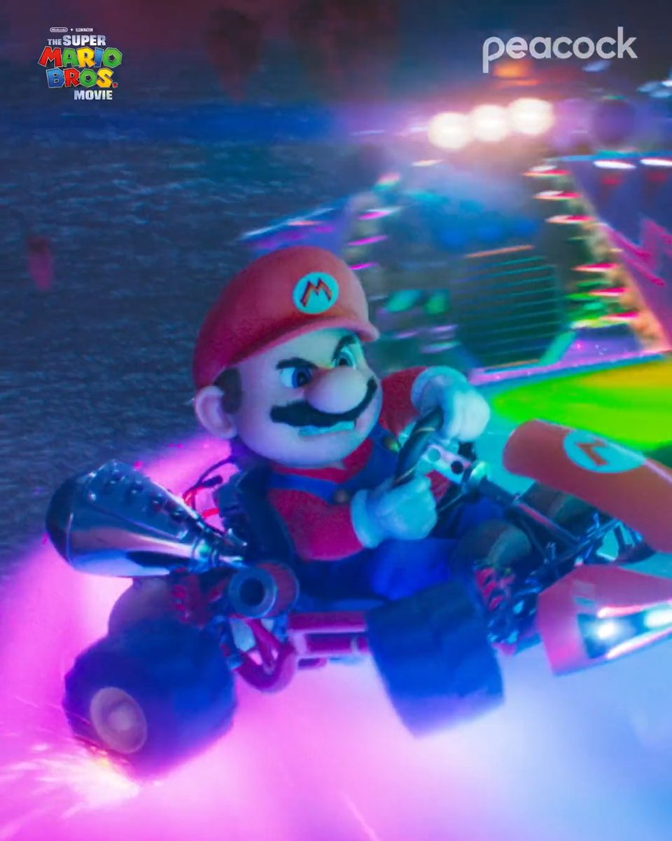 If you follow the Rainbow Road you’ll find #SuperMarioMovie! Streaming Aug 3, only on Peacock.