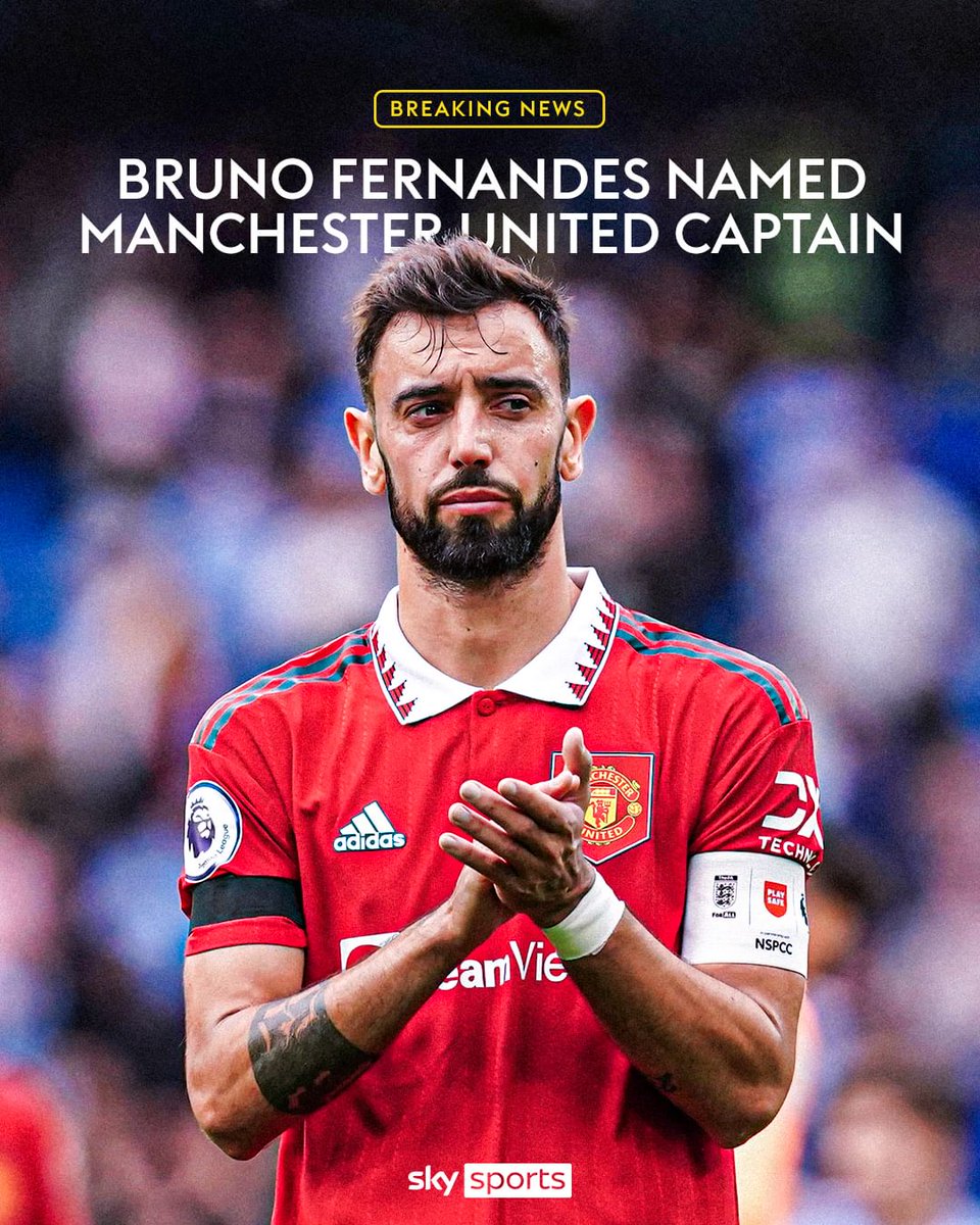 BREAKING: Bruno Fernandes named new Manchester United captain 🔴