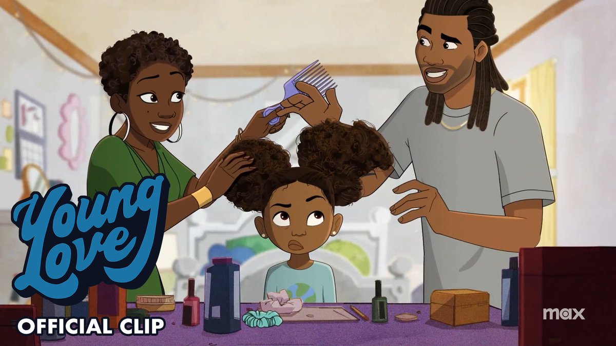 First clip from ‘YOUNG LOVE’, based on Matthew A. Cherry’s ‘Hair Love’ &amp; starring Kid Cudi and Issa Rae. Coming soon to Max.