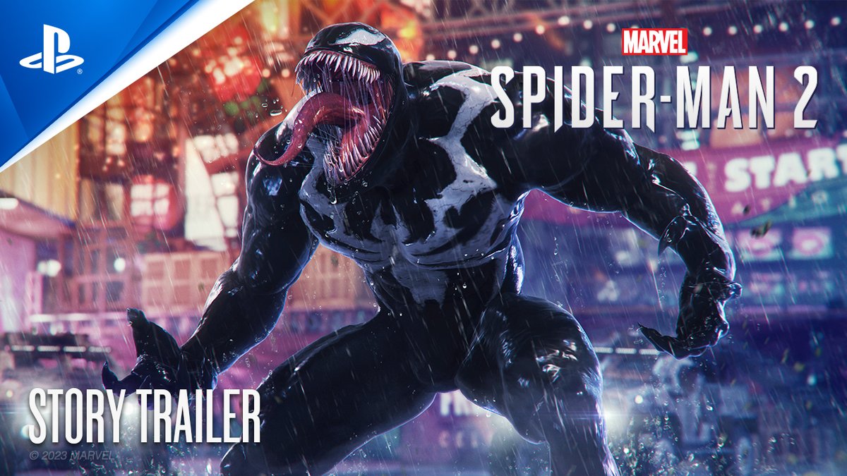 We're going to heal the world October 20th, 2023! Watch our Story Trailer for Marvel's Spider-Man 2, which premiered at #SDCC23 today! Are you ready to see Venom in action? Pre-order: #SpiderMan2PS5 #BeGreaterTogether