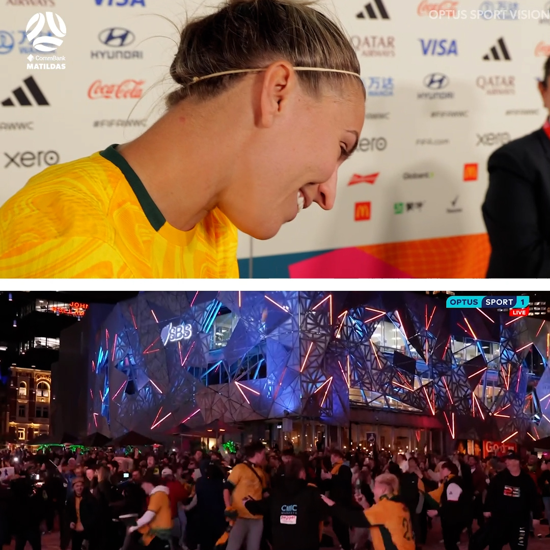 "That's insane!" 🤯 📽️ Let's relive THE MOMENT we took the lead last night! #Matildas #FIFAWWC #TilitsDone