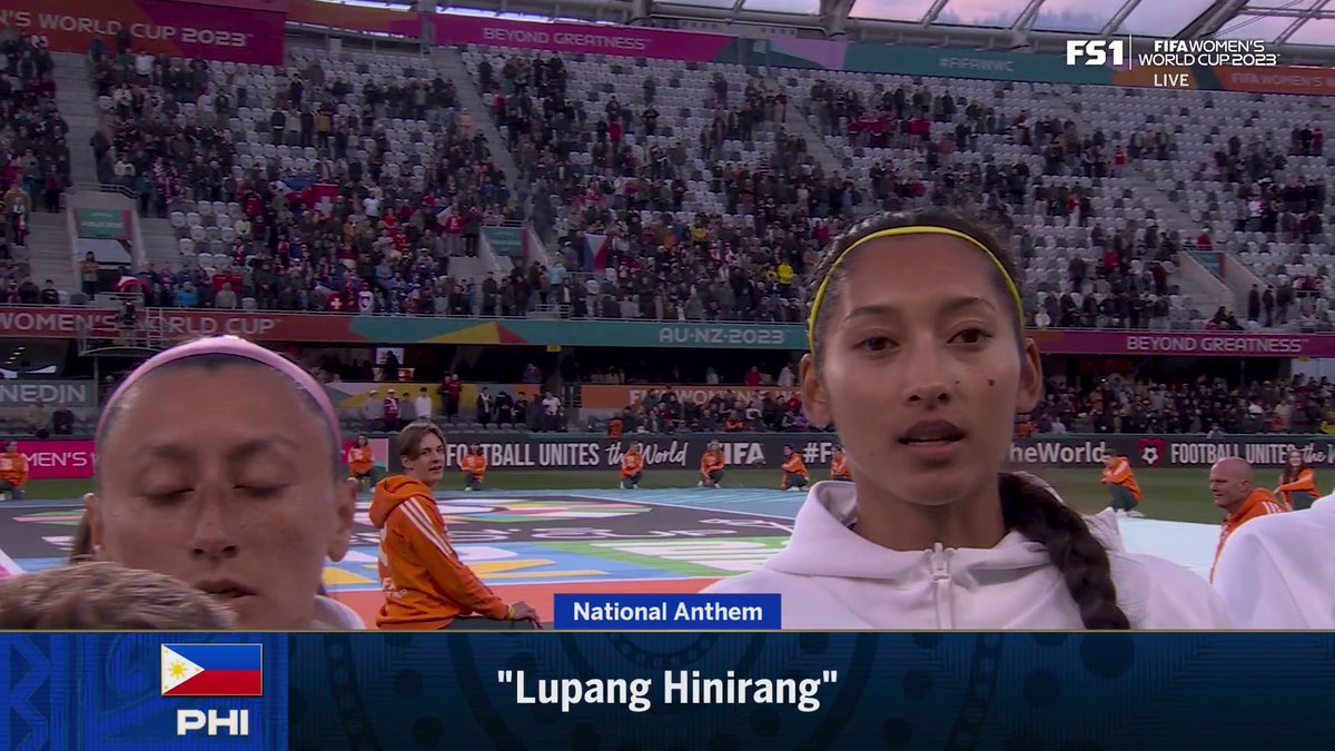 FOR THE FIRST TIME EVER 🎵 The Philippines' national anthem plays at the FIFA Women's World cup for the very first time! 🇵🇭