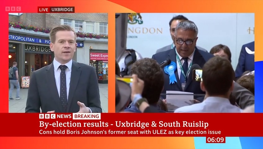 The Conservatives have been beaten in two by-elections losing Selby & Ainsty to Labour and Somerton & Frome to the Lib Dems. But the Tories held on to Uxbridge - Boris Johnson's former seat. Nick Eardley is there for #BBCBreakfast