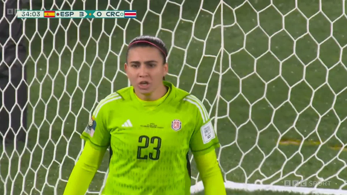 Jenni Hermoso, Spain's all time top scorer, was denied from the spot by Daniela Solera! 😮 Watch it live on BBC Two and BBC iPlayer now 📺 #FIFAWWC #ESPCRC