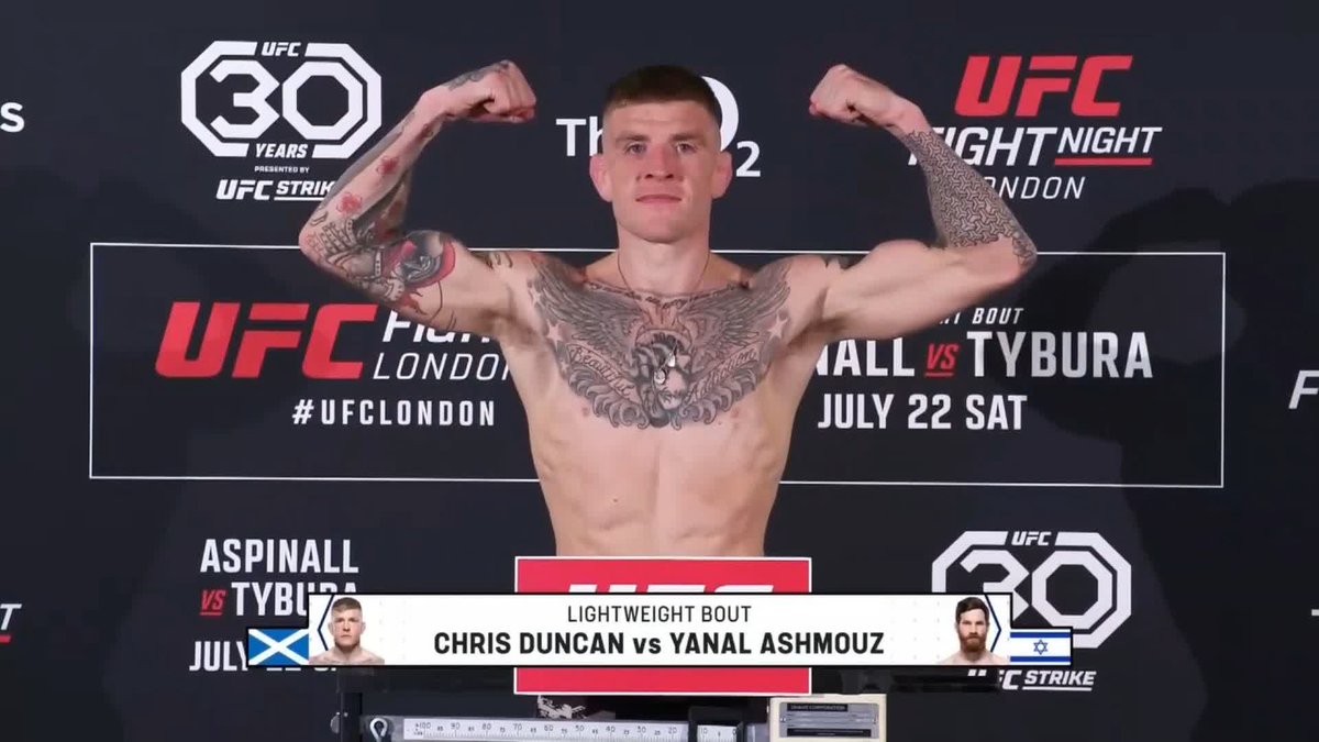 156lbs for Chris duncan ⚖️ 🏴 #UFCLondon | Live on TNT Sports | discovery+ UK