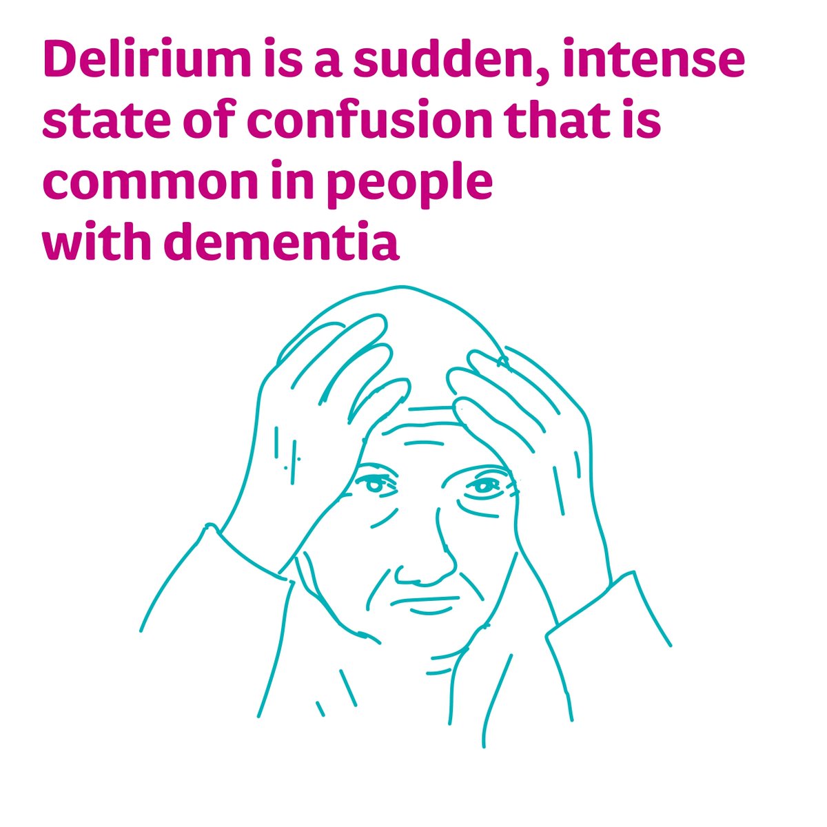 Delirium is common in people with #dementia and can make them increasingly confused and distressed. We explain what #delirium is, the causes, signs to be aware of and how you can help. Read more advice about delirium: