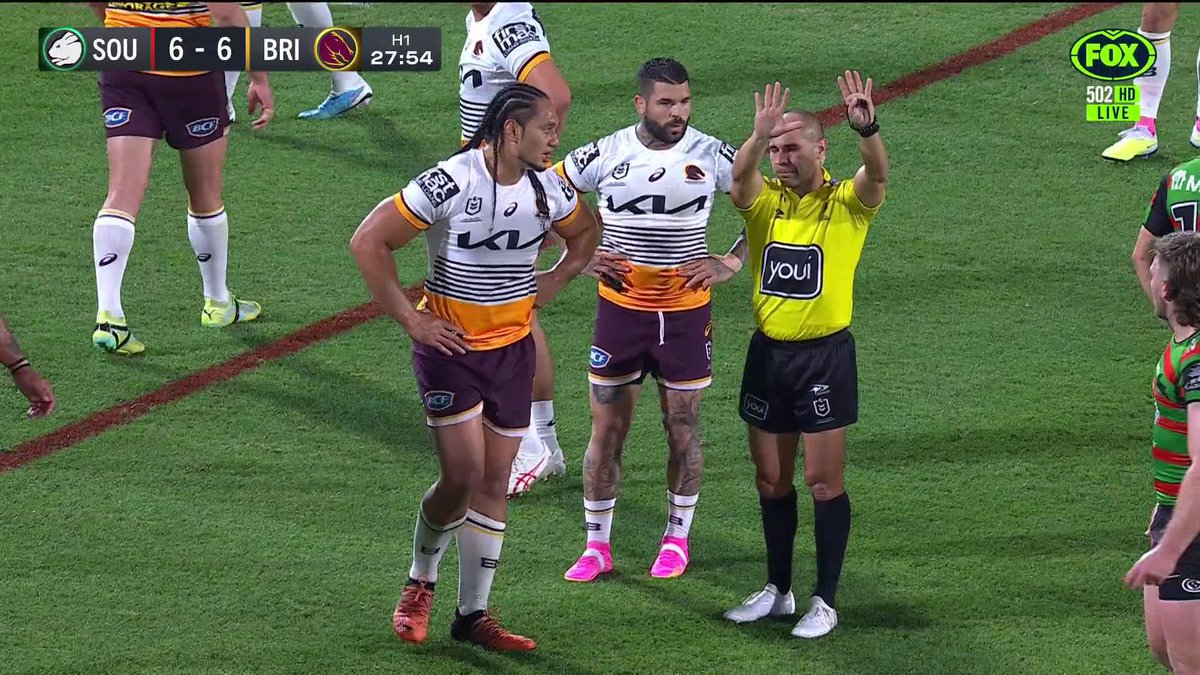 "That's ridiculous! There's no reason for him to do that!. Martin Taupau was sent to the sin bin for dangerous play. 📺 Watch #NRLSouthsBroncos on ch.502 or stream on Kayo: ✍️ BLOG 🔢 MATCH CENTRE
