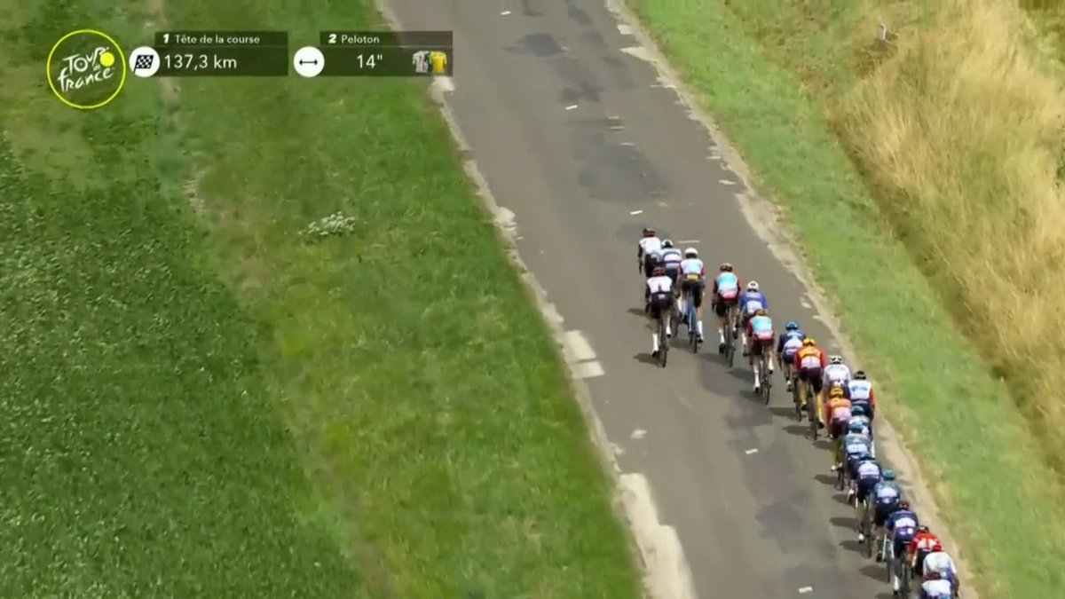残り距離137.3km、先頭2人、14秒差 マッズ・ピーダスン(LTK) アレクセイ・ルツェンコ(AST) Cycle*2023 ツール・ド・フランス 第19ステージ 【モワラン・アン・モンターニュ 〜 ポリニー】172.8 km(丘陵) 〜J SPORTSオンデマンドでLIVE配信中〜 #TDF2023 #jspocycle