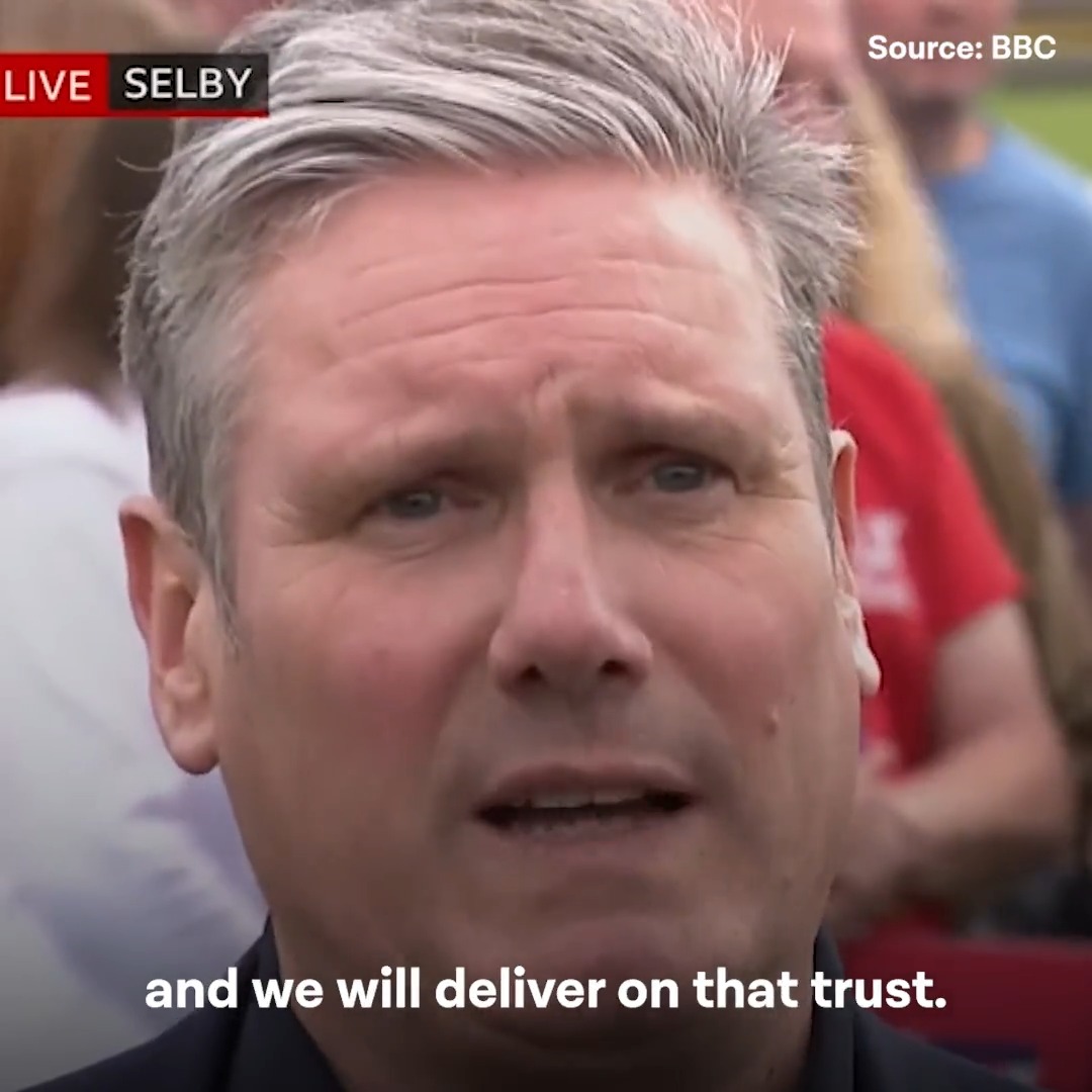 The historic result in Selby and Ainsty today shows that Labour can win across the country. My mission-driven Labour government will deliver the change Britain needs and restore hope to working people everywhere.
