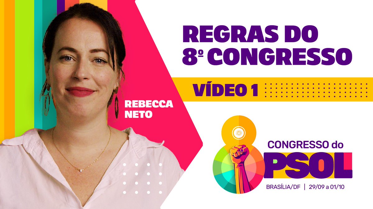 Tá chegando o 8º Congresso do PSOL e teremos uma série de 7 vídeos explicando regras! Nesse 1º, Rebecca Neto, da comissão organizadora, fala do básico: - Funcionamento geral - Lista de participantes - Teses inscritas - Temática Acesse e fique por dentro!