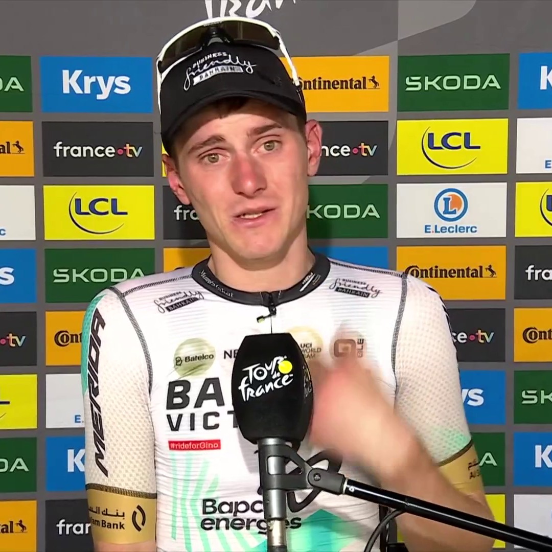 "Not just for myself, but for 𝙂𝙞𝙣𝙤, and the team." Incredible interview from Stage 19 winner Matej Mohoric, on finding a way to keep going and get across the line ❤️ Matej Mohoric | Team Bahrain Victorious | #TdF2023