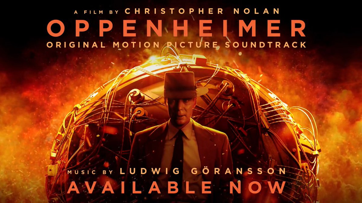 The soundtrack for #ChristopherNolan’s Oppenheimer by @LudwigGoransson is now available. Listen now on all digital streaming platforms including the #DolbyAtmos version on @applemusic, and pre-order the deluxe three-disc vinyl &amp; double CD from @mondonews today!