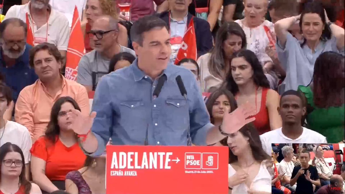 El PP de Feijóo y Vox están desfondados y el avance socialista es imparable. El 23J tenemos que apostar todo al rojo para seguir avanzando. TODOS A VOTAR AL PSOE. 🌹Pedro Sánchez #VotaPSOE #Adelante #EspañaAvanza